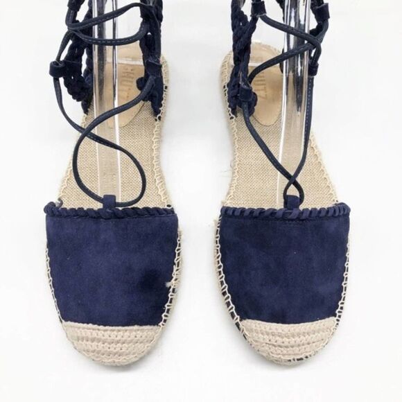 SCHUTZ Kobi Blue Suede Espadrille Flats  - Picture 4 of 7